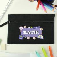 Personalised Good Vibes Black Pencil Case Extra Image 3 Preview